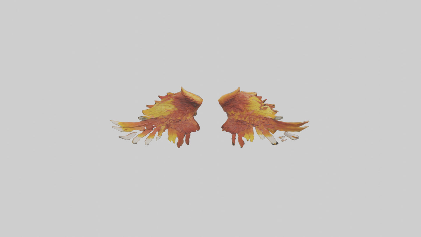 Phoenix Wings model VR / AR / low-poly