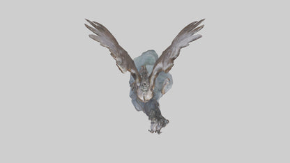 3D model Phoenixs Ashes statue model VR / AR / low-poly