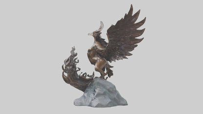 3D model Phoenixs Ashes statue model VR / AR / low-poly