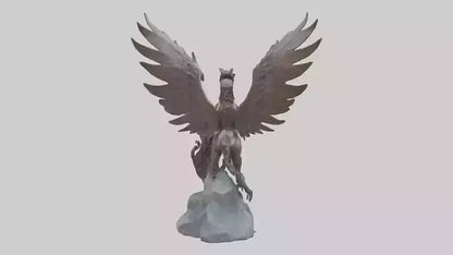 3D model Phoenixs Ashes statue model VR / AR / low-poly