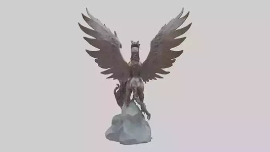 3D model Phoenixs Ashes statue model VR / AR / low-poly