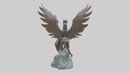 3D model Phoenixs Ashes statue model VR / AR / low-poly