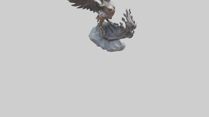 3D model Phoenixs Ashes statue model VR / AR / low-poly