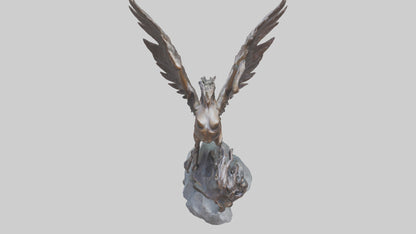 3D model Phoenixs Ashes statue model VR / AR / low-poly