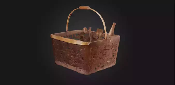 3D model Picnic basket VR / AR / low-poly