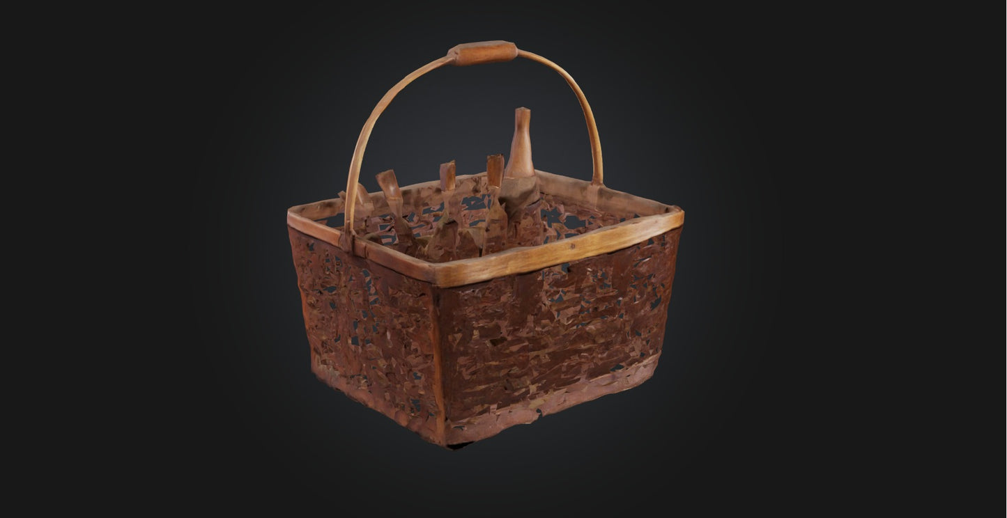 3D model Picnic basket VR / AR / low-poly