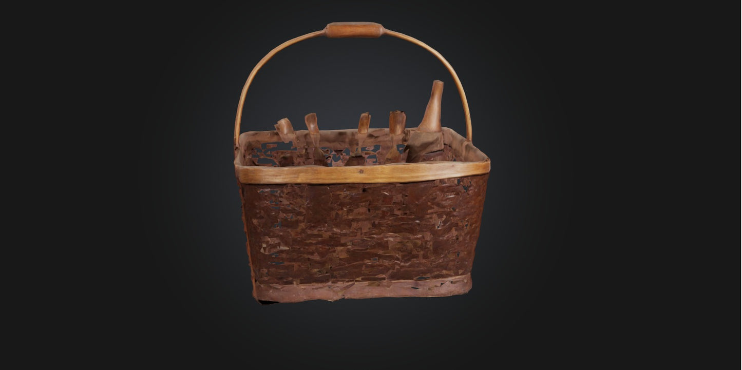 3D model Picnic basket VR / AR / low-poly