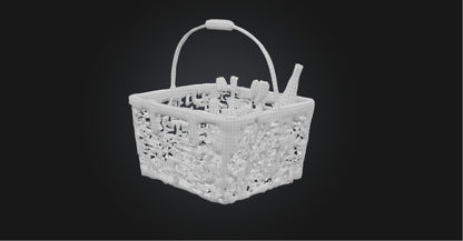 3D model Picnic basket VR / AR / low-poly