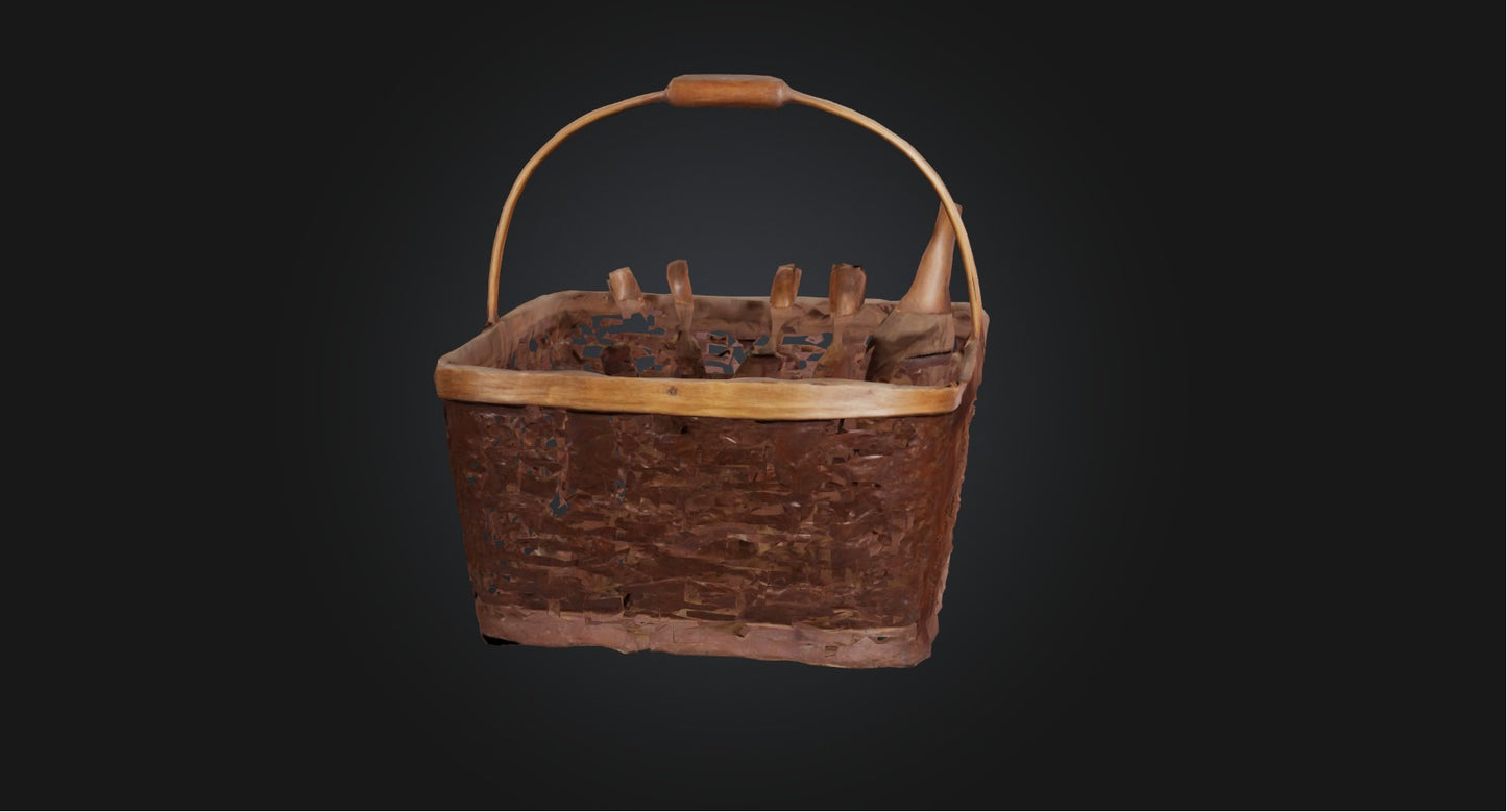 3D model Picnic basket VR / AR / low-poly