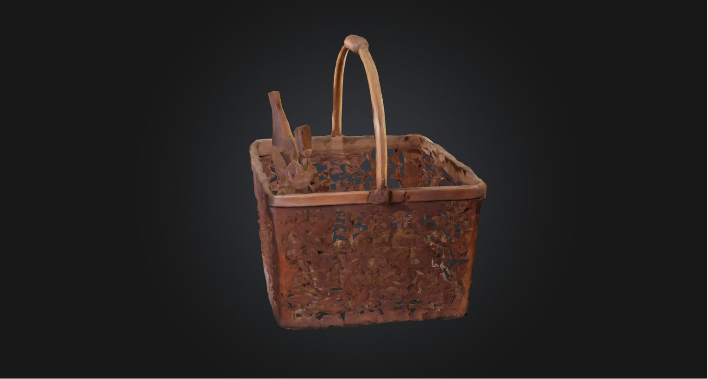 3D model Picnic basket VR / AR / low-poly
