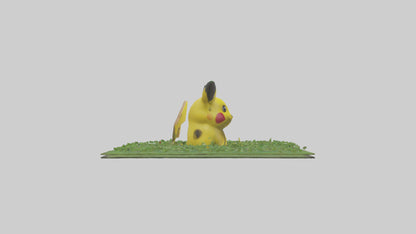 3D model Pika collecting grass model VR / AR / low-poly