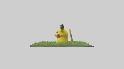 3D model Pika collecting grass model VR / AR / low-poly