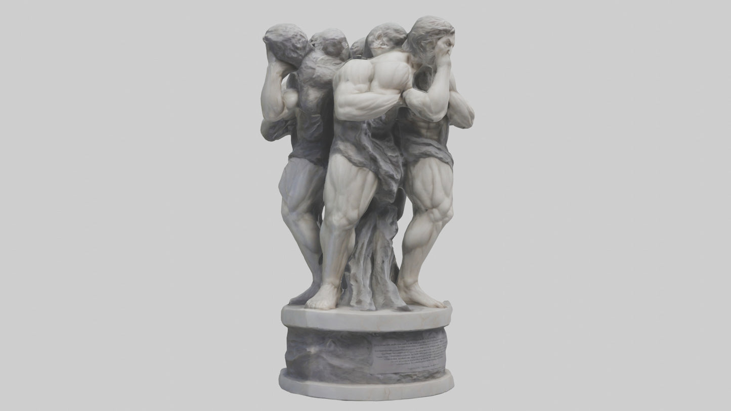 3D model Pillars of Strength statue model VR / AR / low-poly