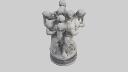 3D model Pillars of Strength statue model VR / AR / low-poly