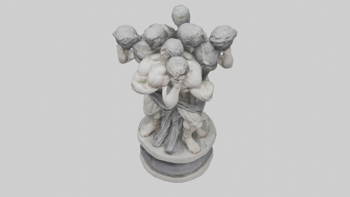 3D model Pillars of Strength statue model VR / AR / low-poly