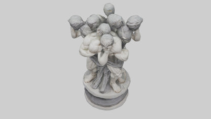 3D model Pillars of Strength statue model VR / AR / low-poly