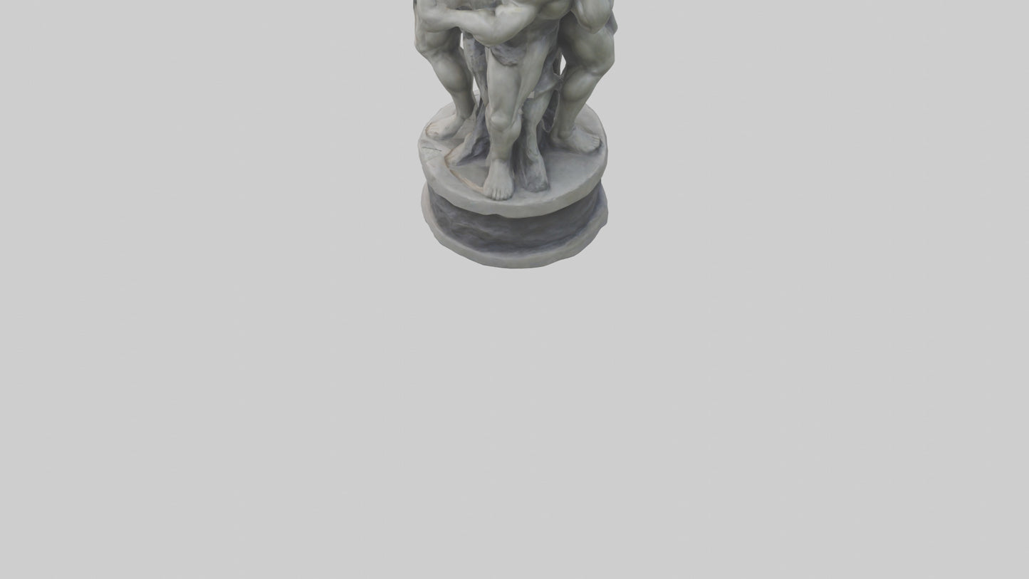 3D model Pillars of Strength statue model VR / AR / low-poly