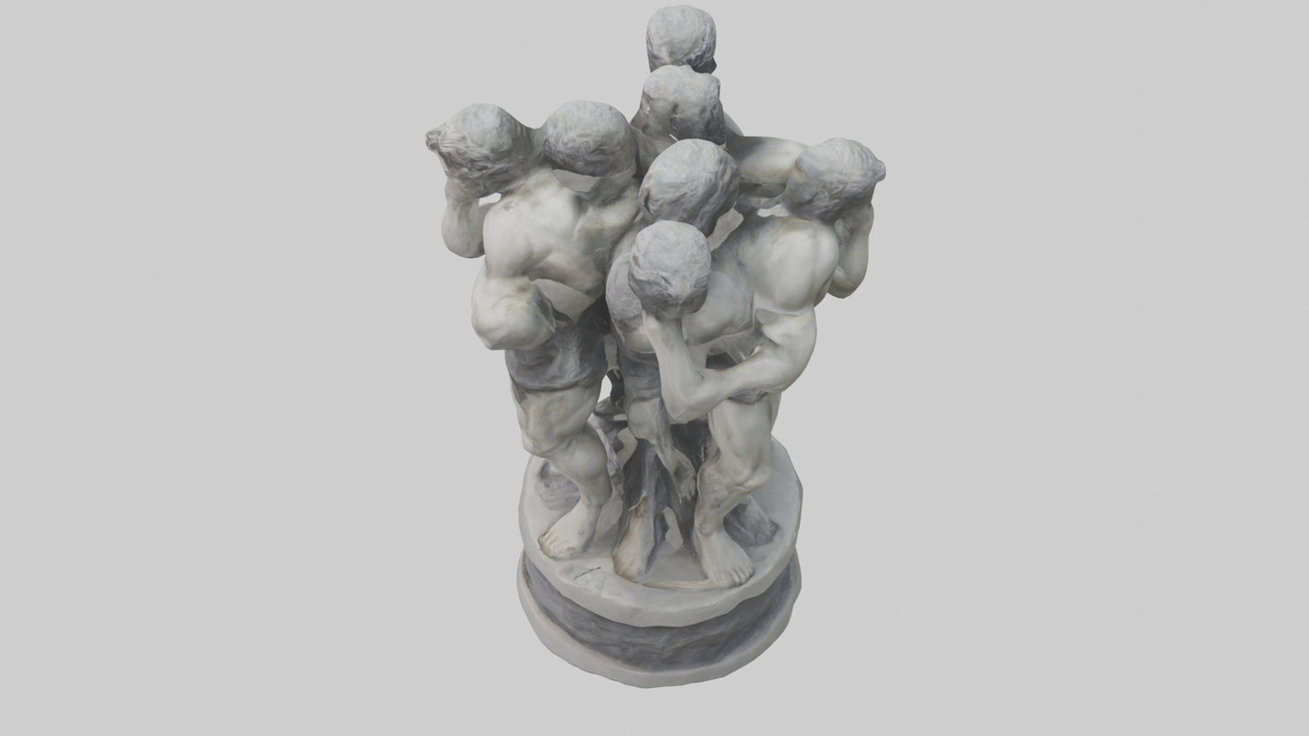 3D model Pillars of Strength statue model VR / AR / low-poly