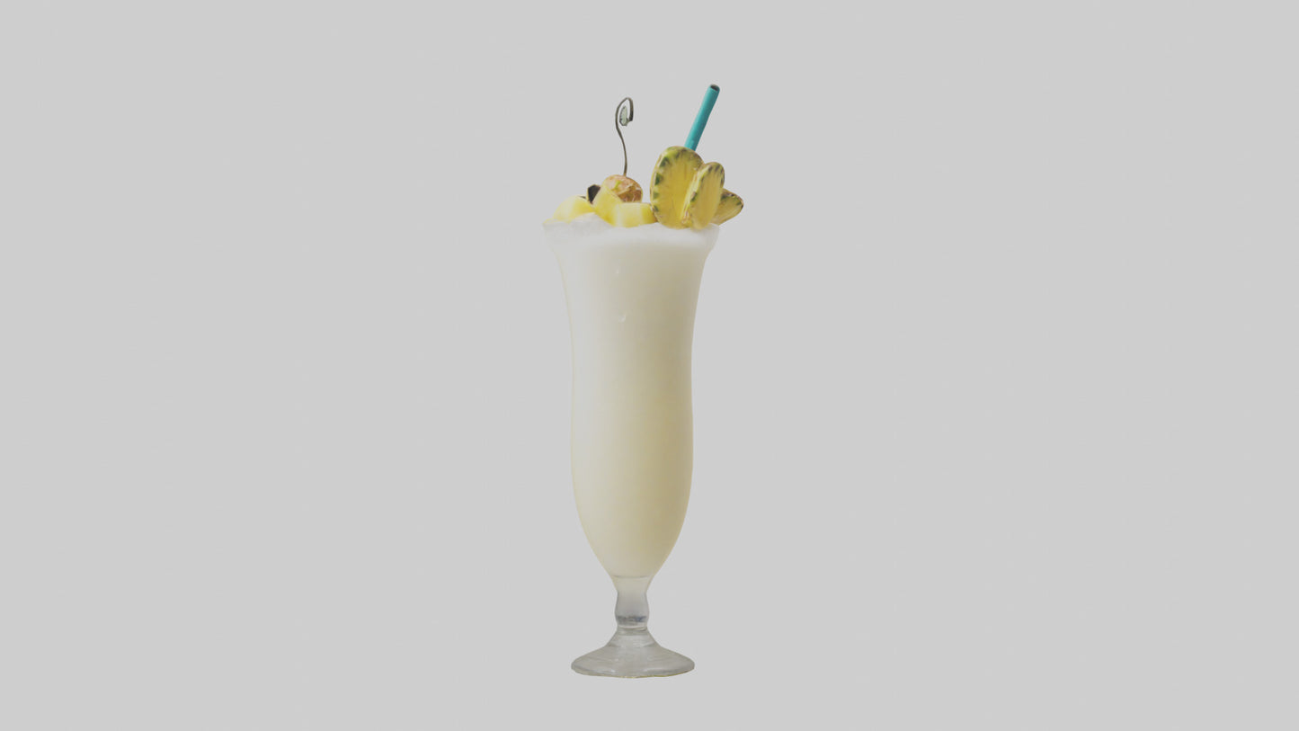 3D model Pina colada model   VR / AR / low-poly