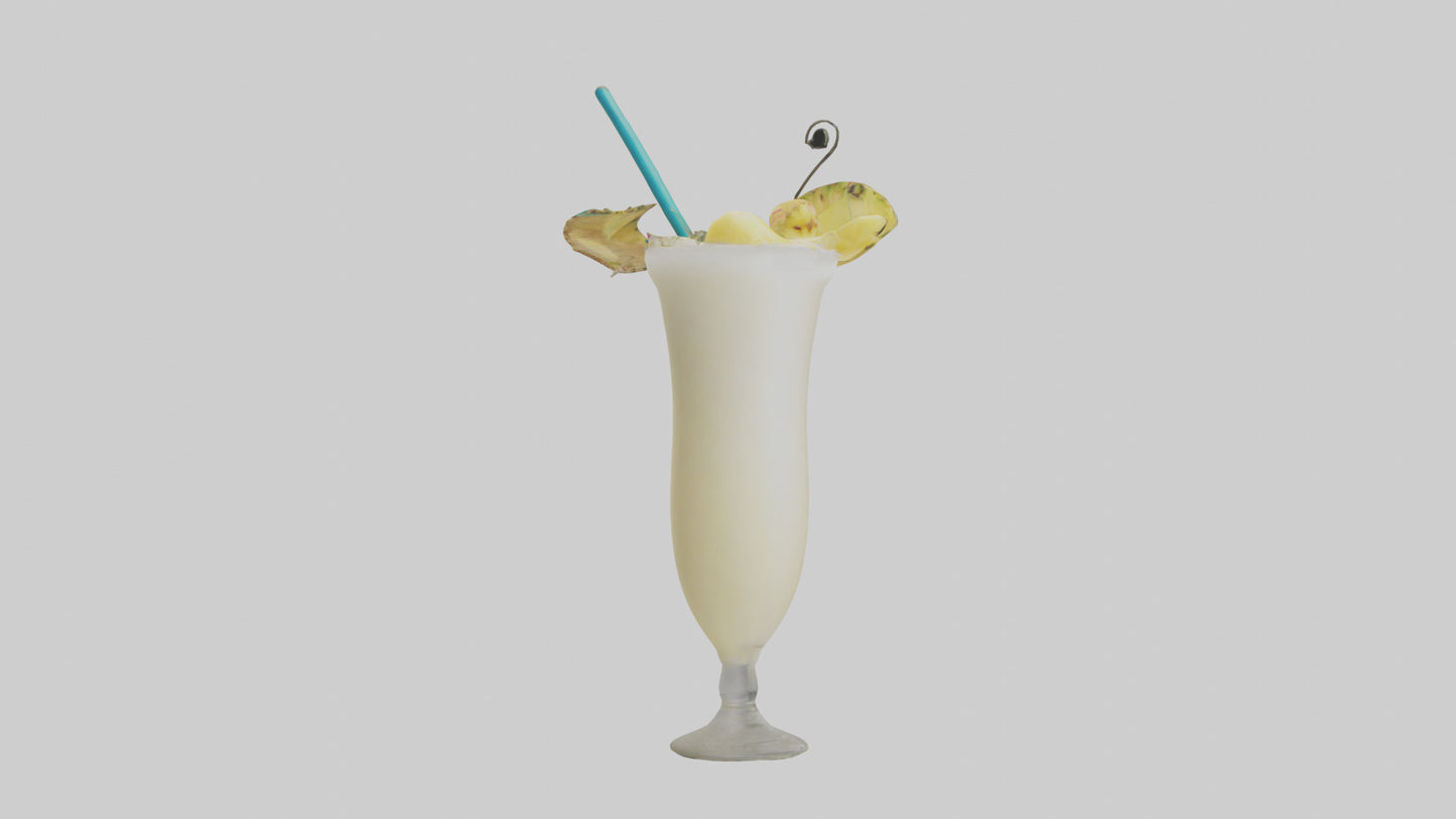 3D model Pina colada model   VR / AR / low-poly
