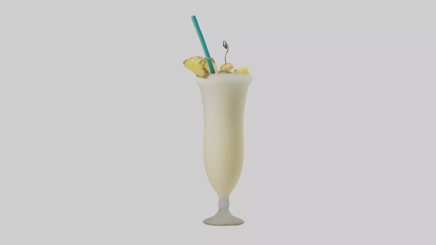 3D model Pina colada model   VR / AR / low-poly