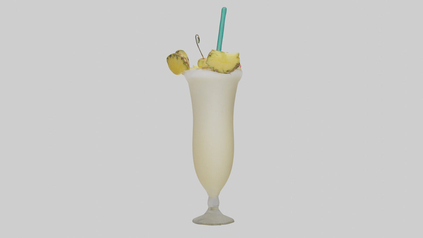 3D model Pina colada model   VR / AR / low-poly