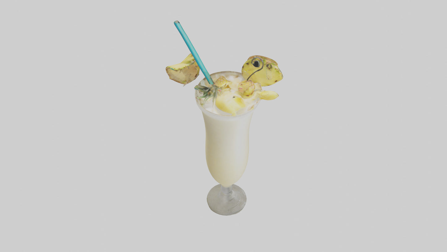 3D model Pina colada model   VR / AR / low-poly