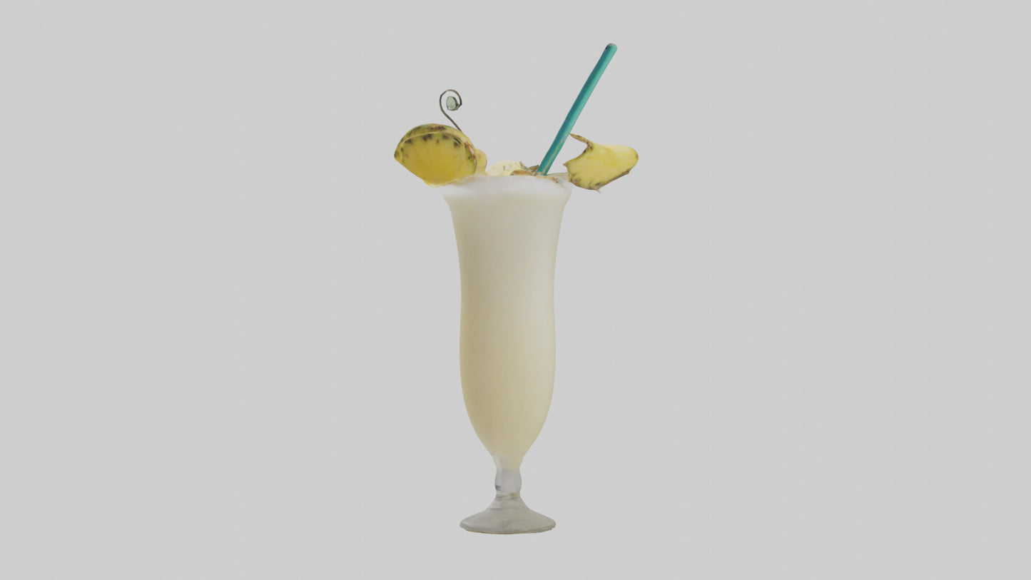 3D model Pina colada model   VR / AR / low-poly