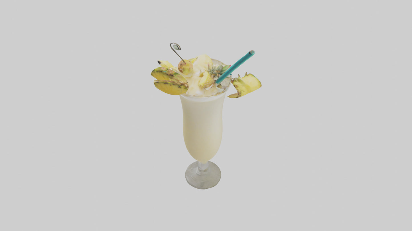 3D model Pina colada model   VR / AR / low-poly