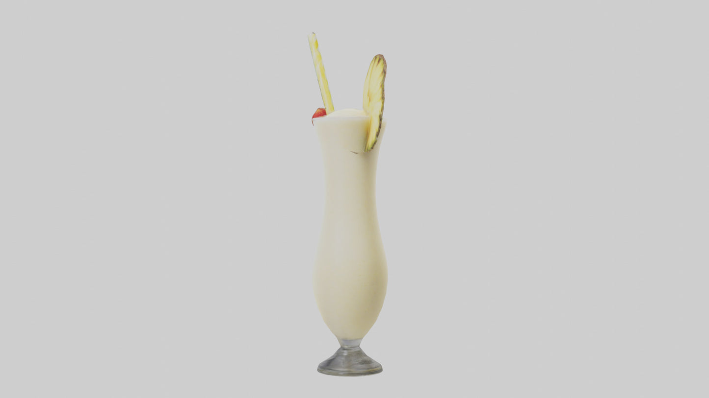 3D model Pina colada smoothie model VR / AR / low-poly