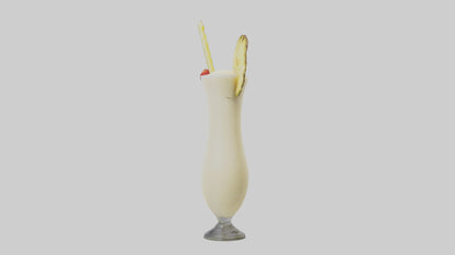 3D model Pina colada smoothie model VR / AR / low-poly