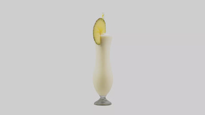 3D model Pina colada smoothie model VR / AR / low-poly