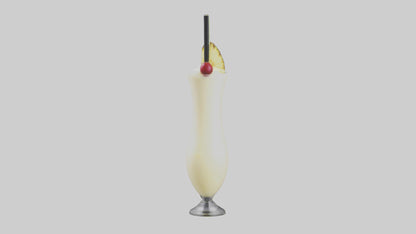 3D model Pina colada smoothie model VR / AR / low-poly