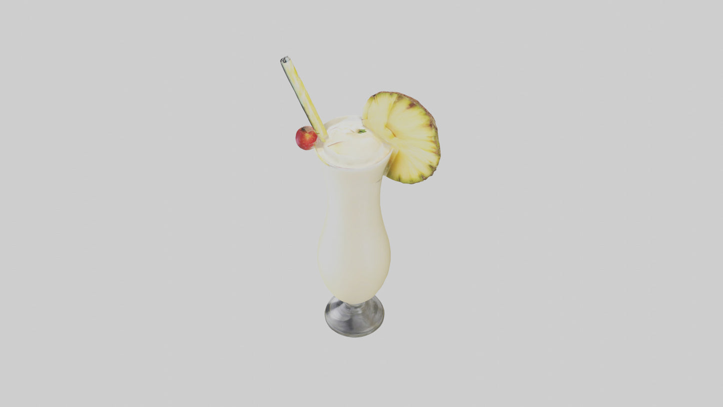 3D model Pina colada smoothie model VR / AR / low-poly