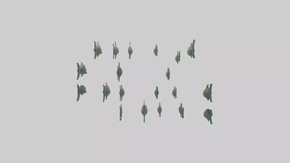 3D model Piranha swimming in group model VR / AR / low-poly