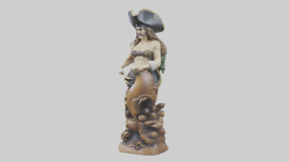 3D model Pirate ship figurehead statue model VR / AR / low-poly