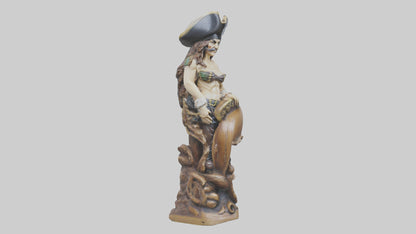 3D model Pirate ship figurehead statue model VR / AR / low-poly