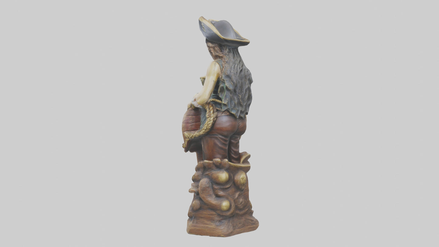 3D model Pirate ship figurehead statue model VR / AR / low-poly
