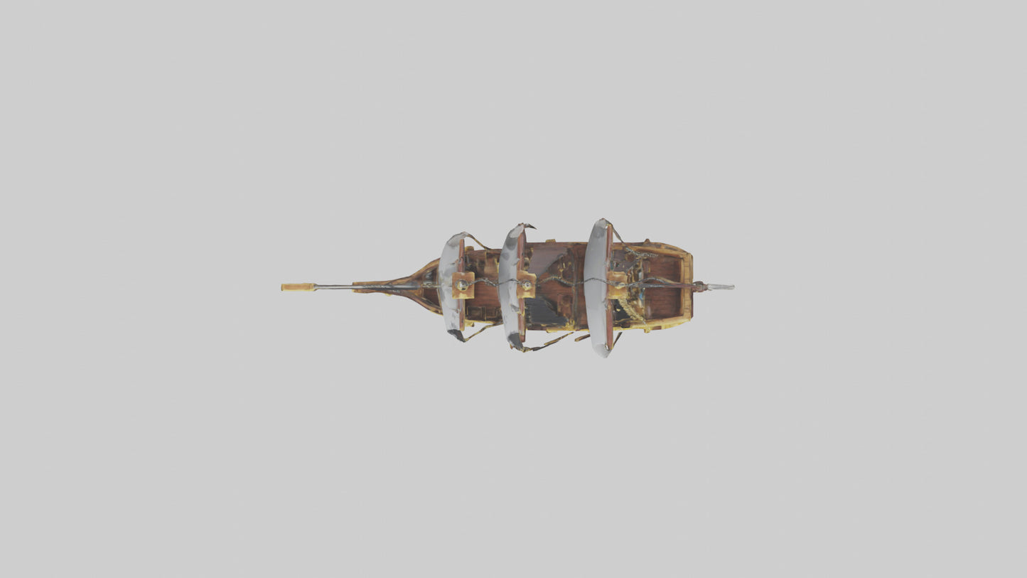 3D model Pirate ship keychain model 2 VR / AR / low-poly