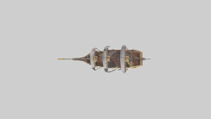 3D model Pirate ship keychain model 2 VR / AR / low-poly