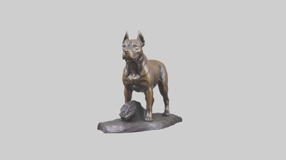 3D model Pit Bull Terrier statue model VR / AR / low-poly