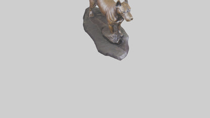3D model Pit Bull Terrier statue model VR / AR / low-poly