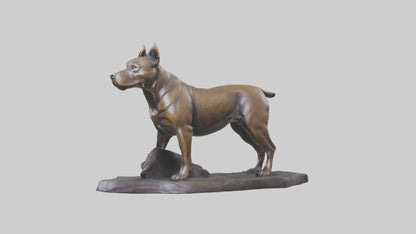 3D model Pit Bull Terrier statue model VR / AR / low-poly