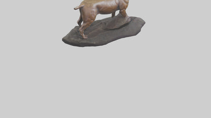 3D model Pit Bull Terrier statue model VR / AR / low-poly