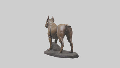 3D model Pit Bull Terrier statue model VR / AR / low-poly