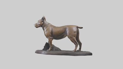 3D model Pit Bull Terrier statue model VR / AR / low-poly