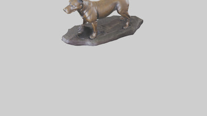 3D model Pit Bull Terrier statue model VR / AR / low-poly