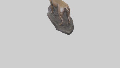 3D model Pit Bull Terrier statue model VR / AR / low-poly