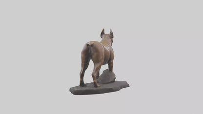3D model Pit Bull Terrier statue model VR / AR / low-poly