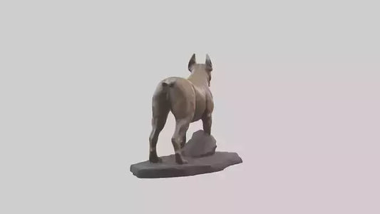3D model Pit Bull Terrier statue model VR / AR / low-poly